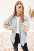 Raelynn Denim Shacket Black Leopard
