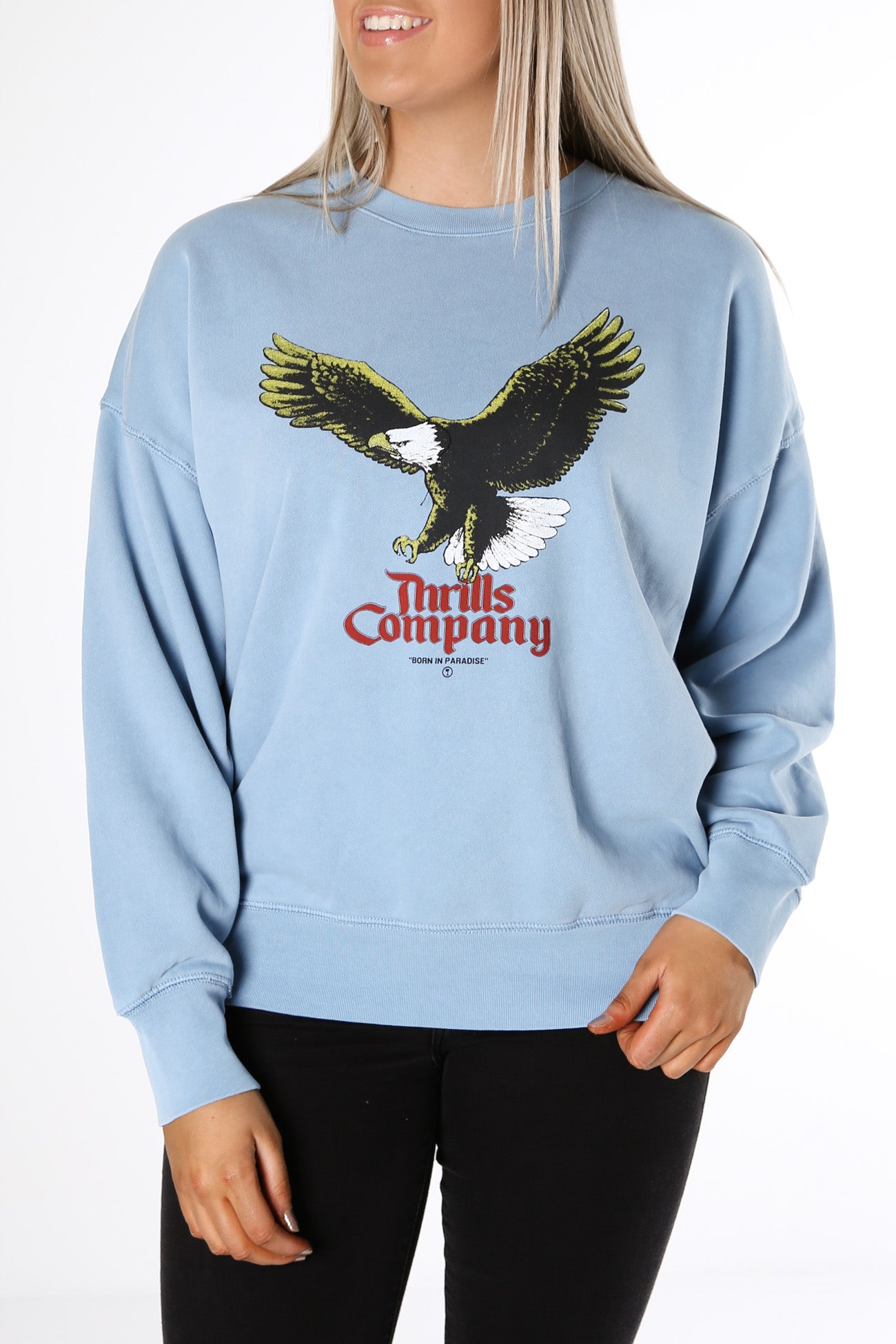 Rapture Slouch Crew Steel Blue
