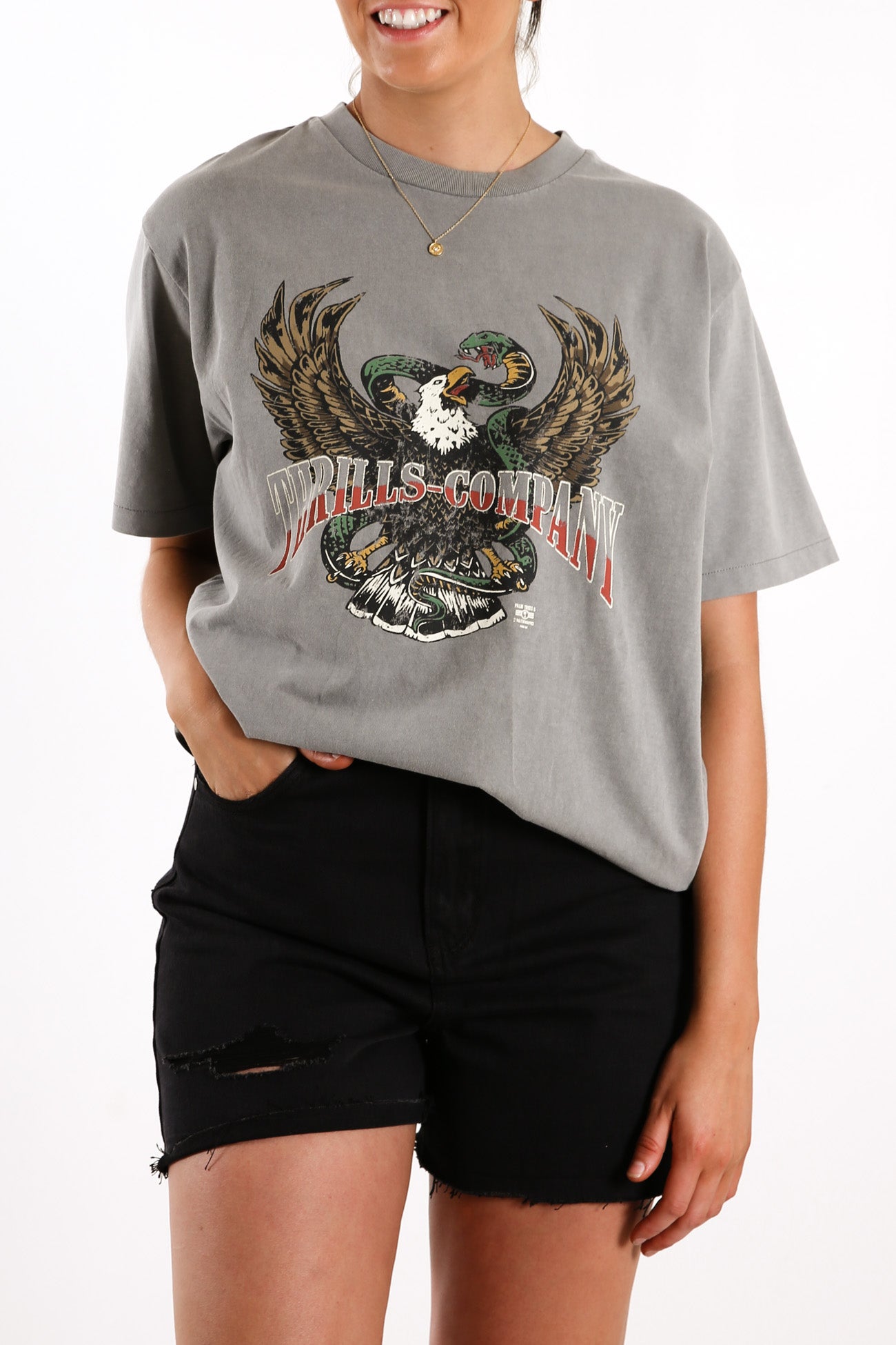 Retribution Merch Tee Washed Grey