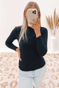 Rib Long Sleeve Grey Marle