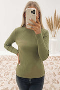 Rib Long Sleeve Grey Marle