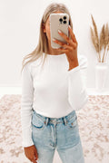 Rib Long Sleeve Grey Marle