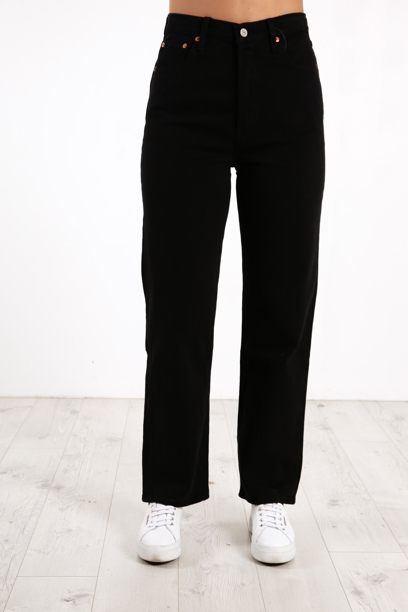 Ribcage Straight Ankle Jean Black Sprout