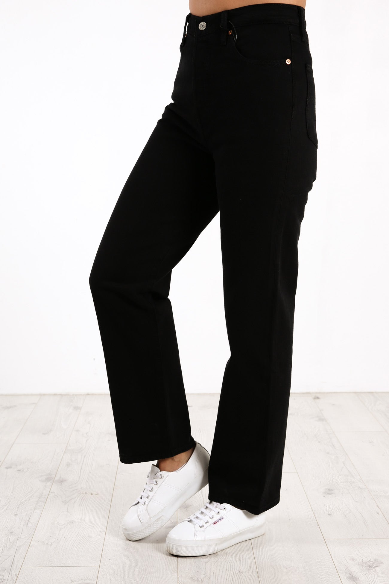 Ribcage Straight Ankle Jean Black Sprout