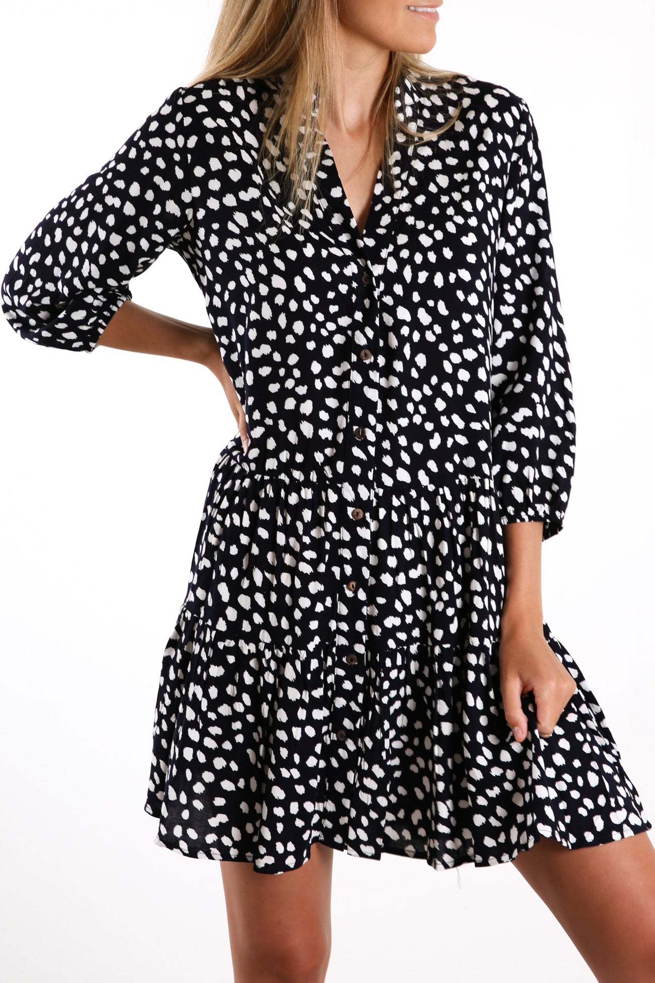Right Time Dress Navy