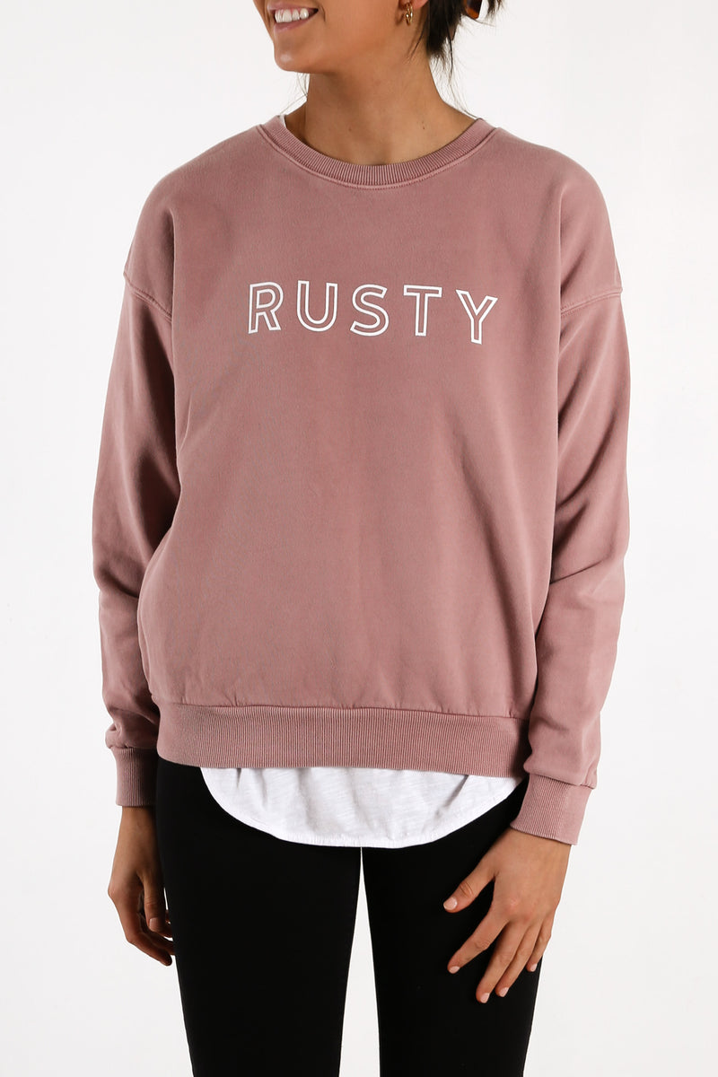 Rusty Essentials Crew Neck Fleece Lilac Dusk