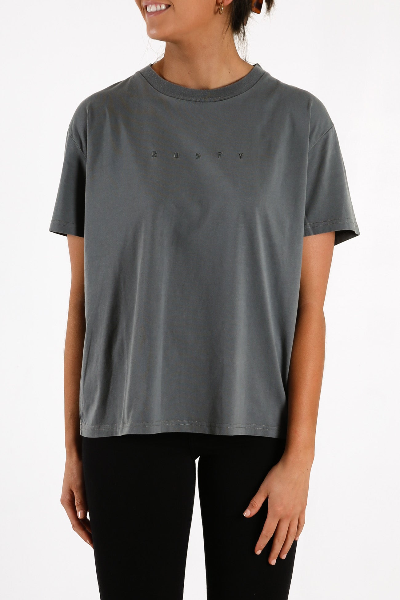 Rusty Essentials Ember Short Sleeve Tee Dark Olive