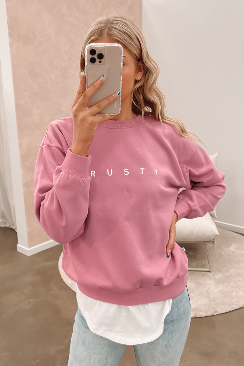 Rusty Essentials Relaxed Crew Vintage Pink