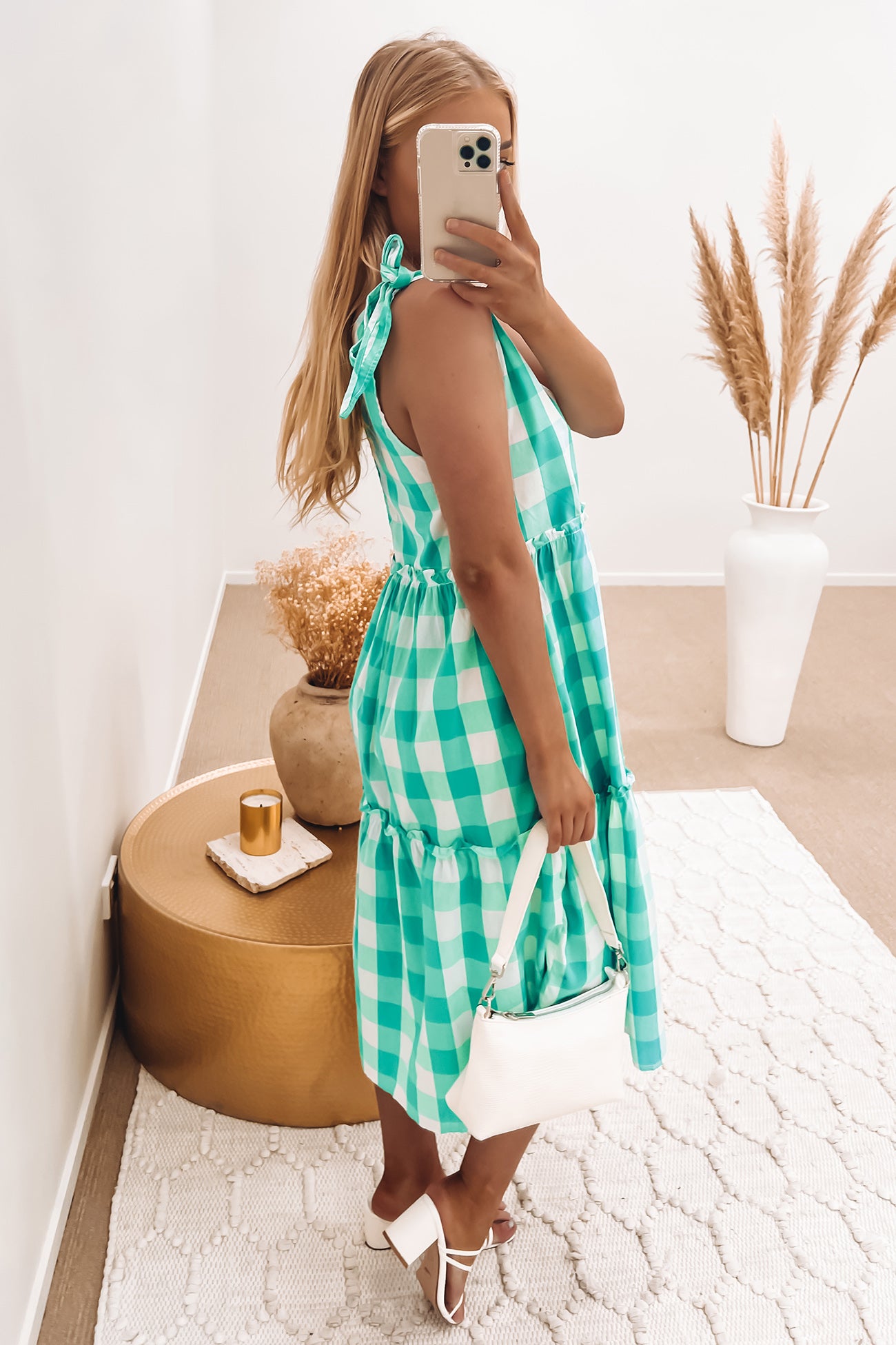 Ryker Midi Dress Green Check