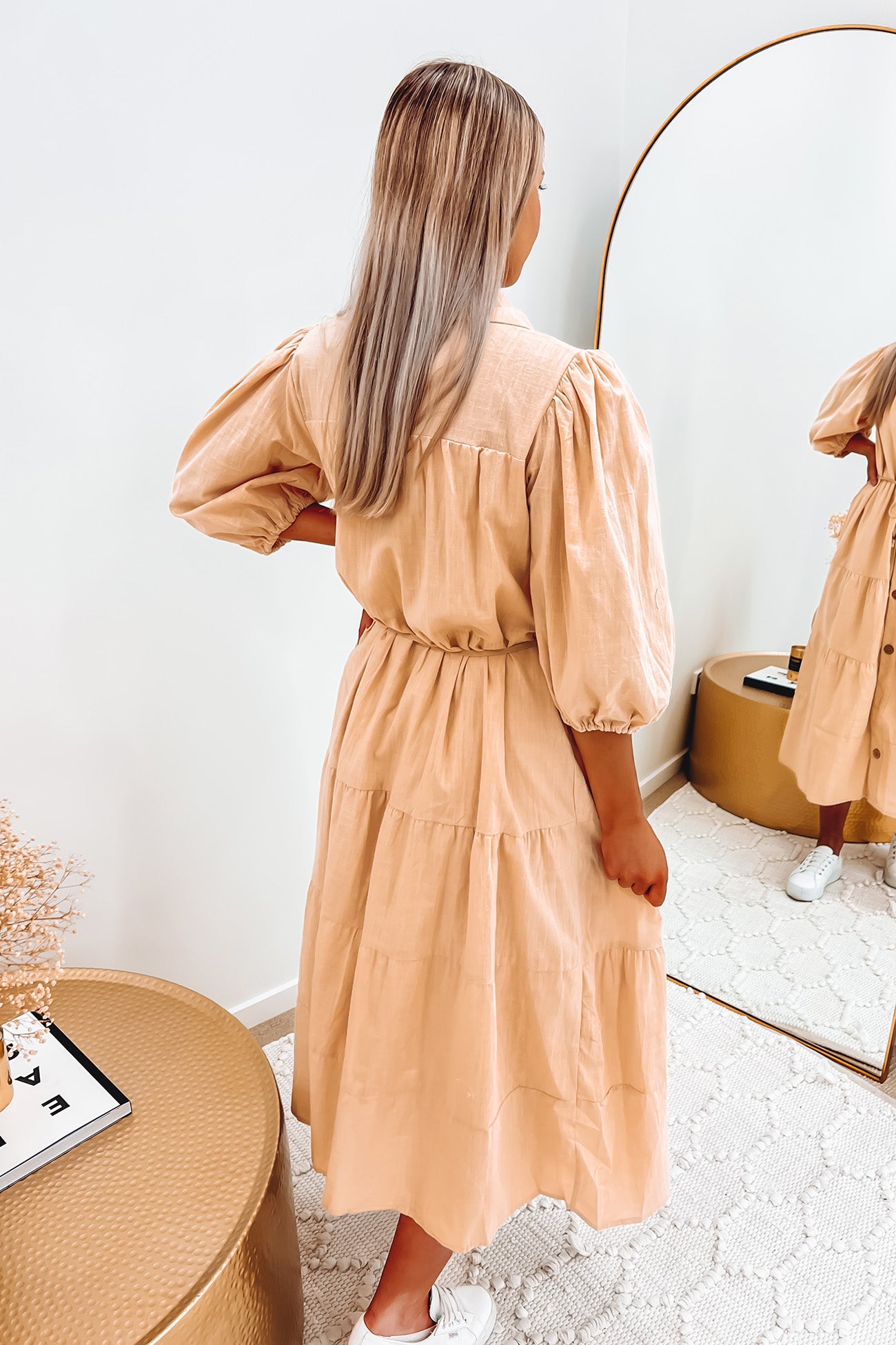 Rylan Midi Dress Beige