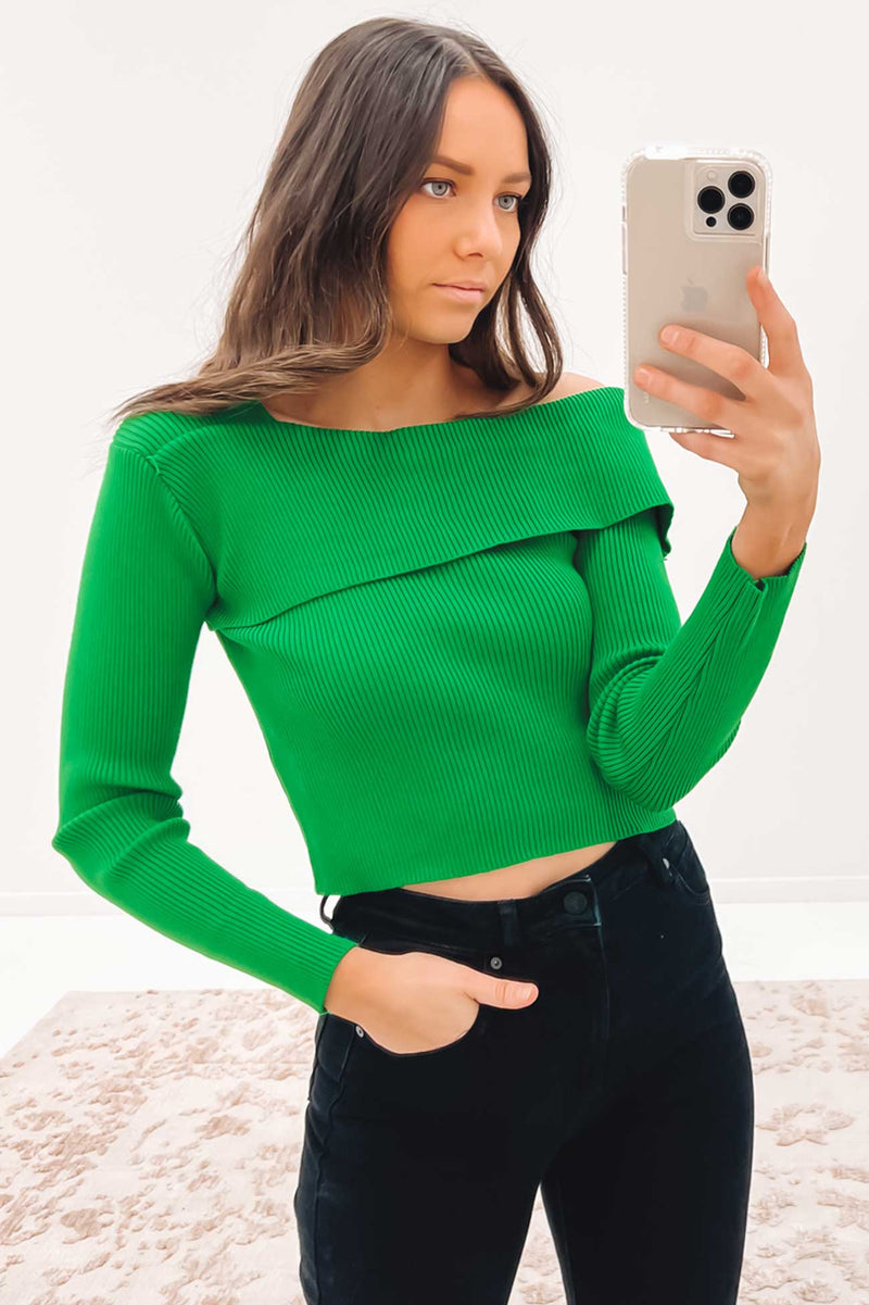 Sara Long Sleeve Top Green