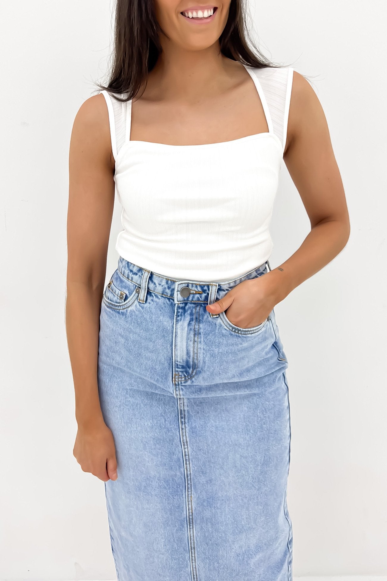Saskia Top White