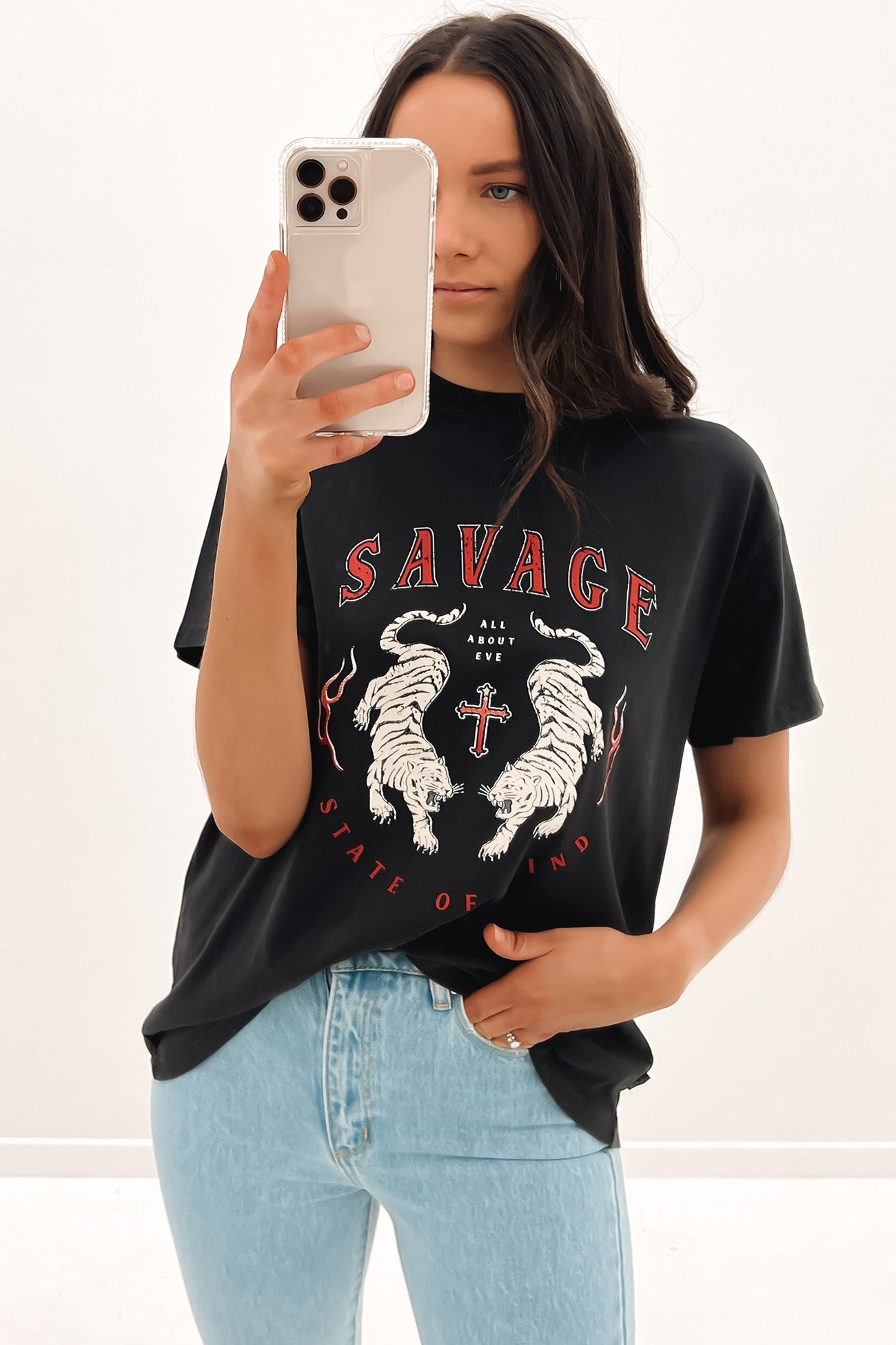 Savage Tee Washed Black