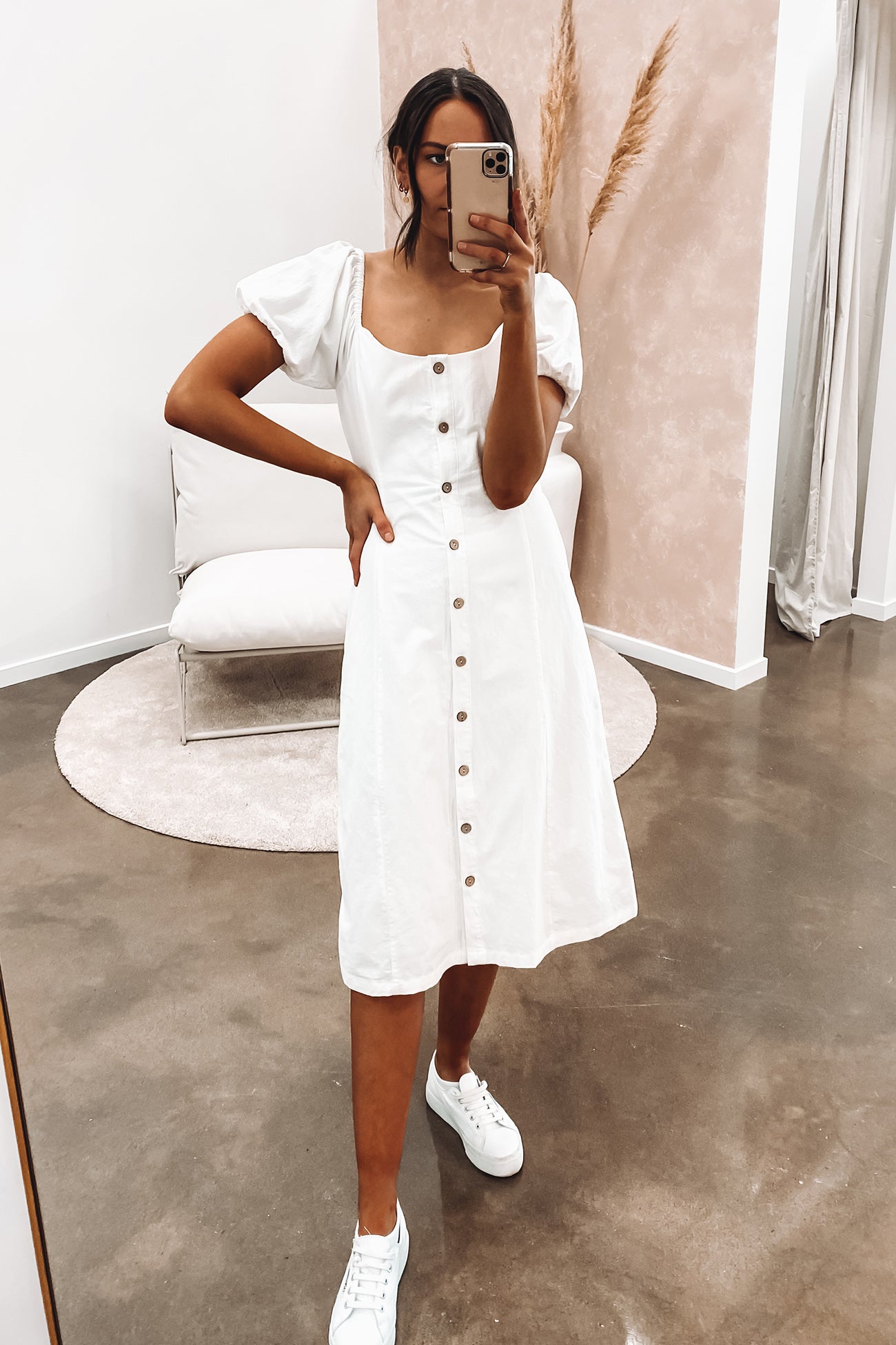 Savanna Midi Dress White