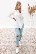 Scarlett Long Sleeve Tee White