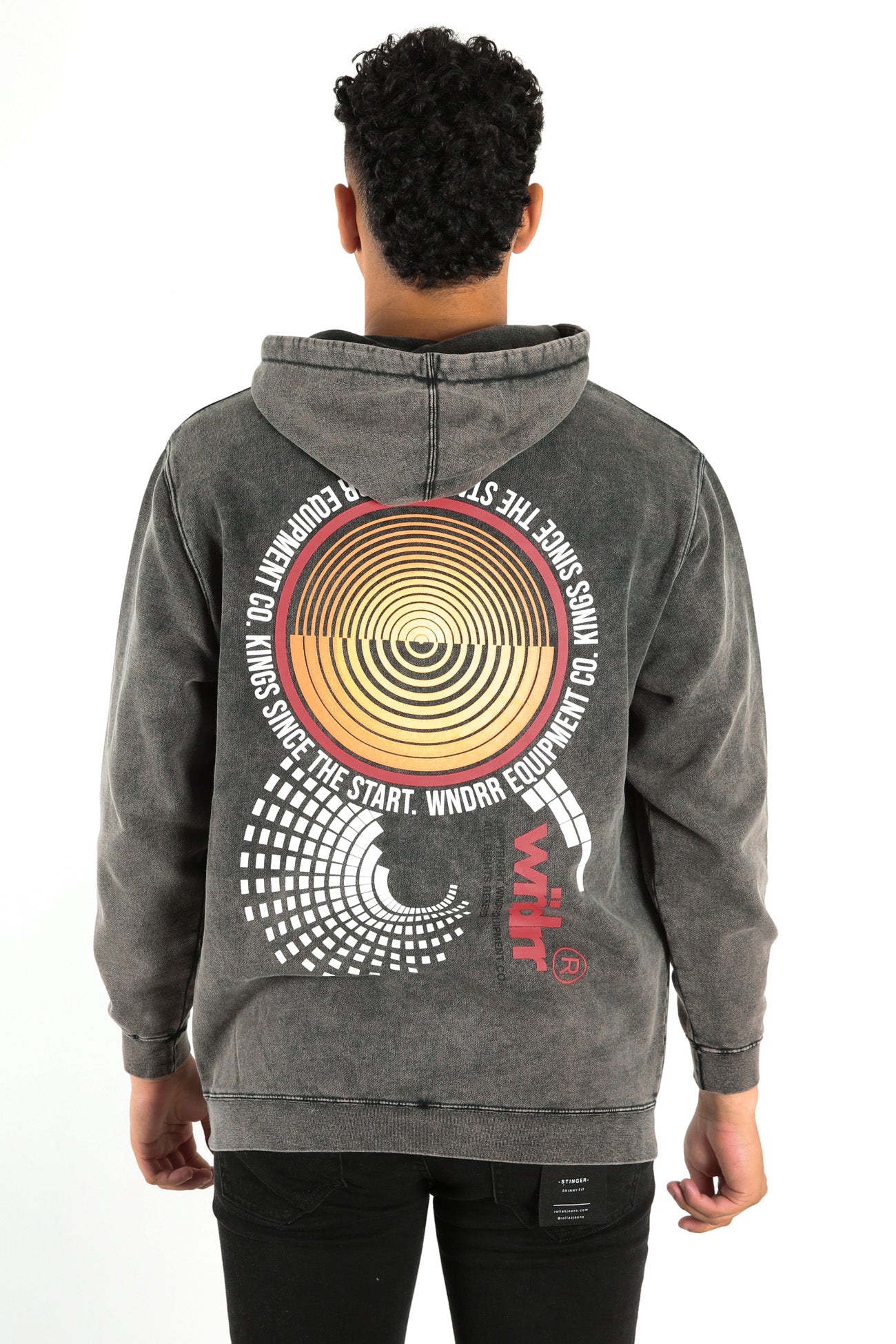 Scotts Hood Sweat Washed Black