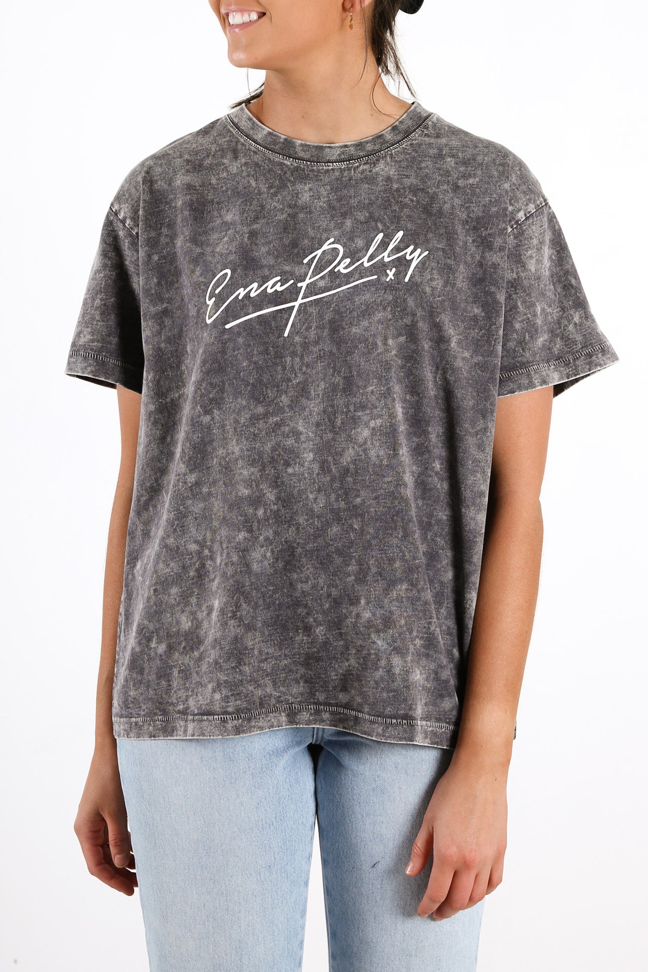 Script Logo Tee Washed Stone