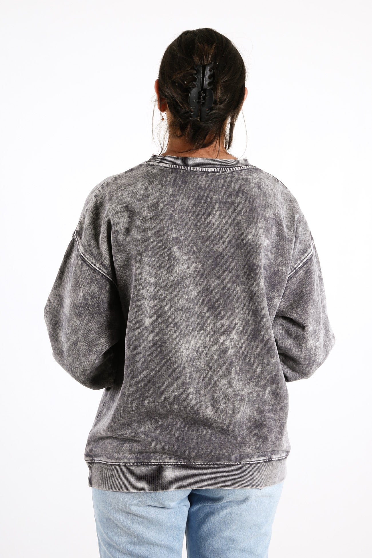 Script Sweatshirt Washed Stone