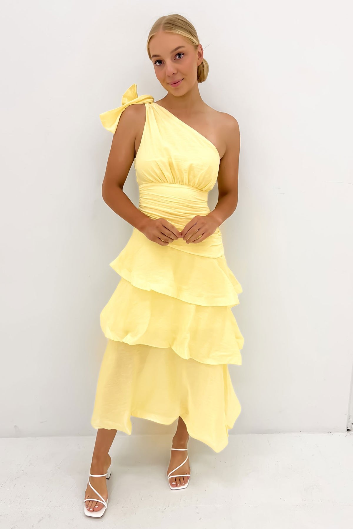 Seema Midi Dress Yellow - Jean Jail