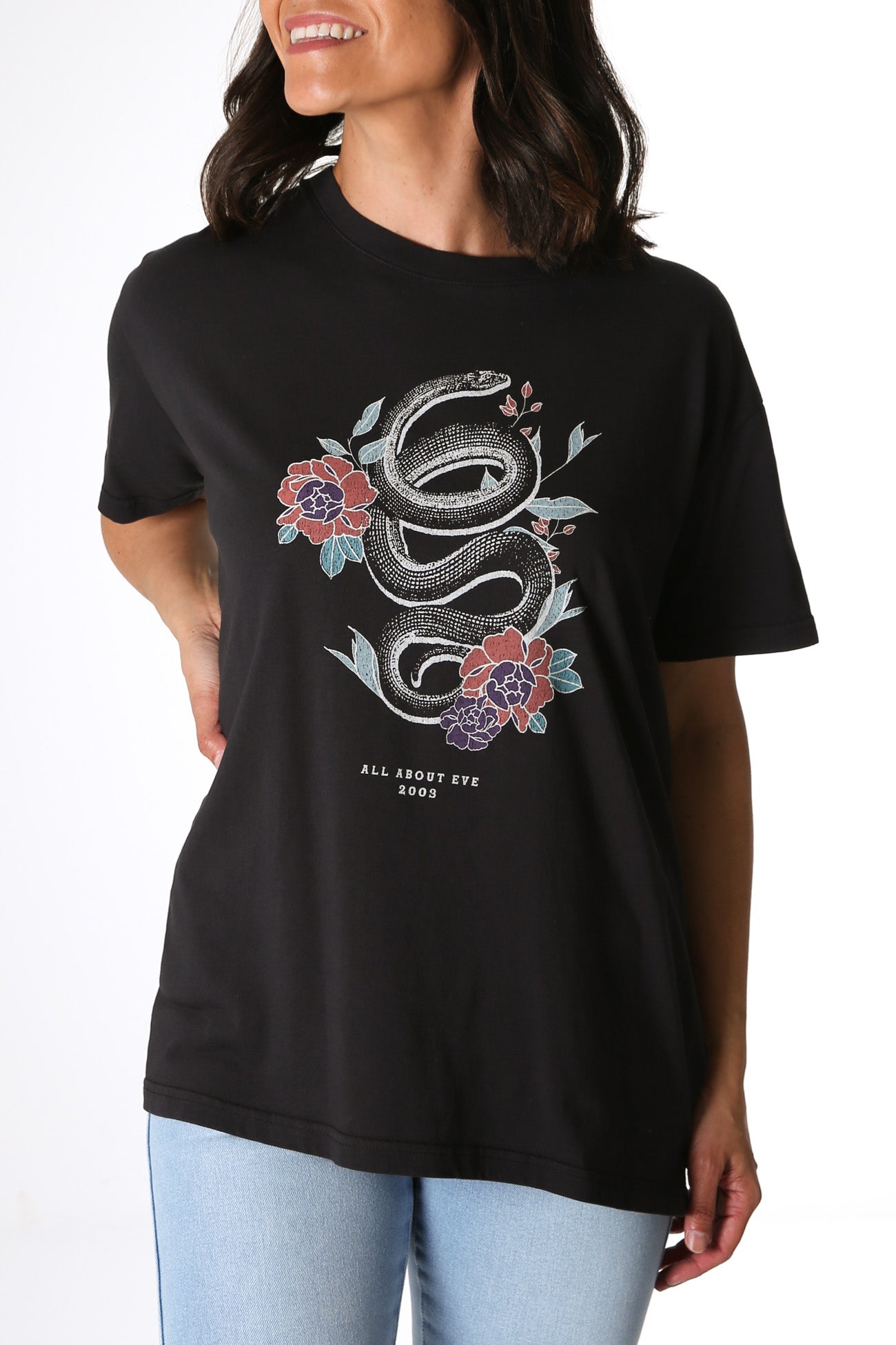 Serpent Tee Washed Black