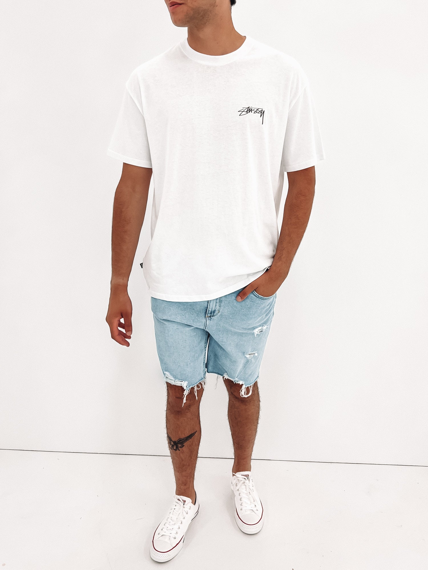 Shadow Script Short Sleeve True White