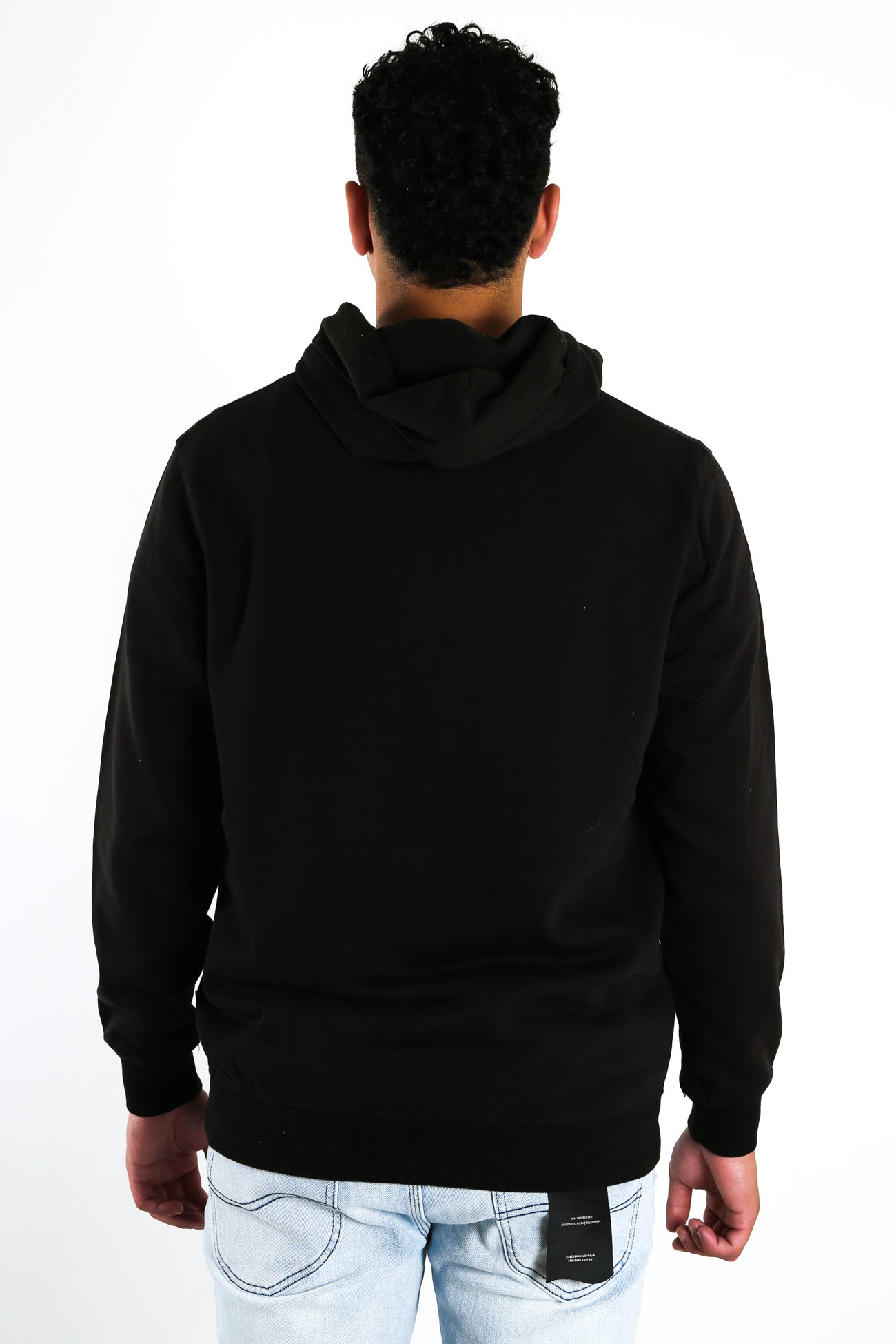 Short Cut Hooded Fleece Black