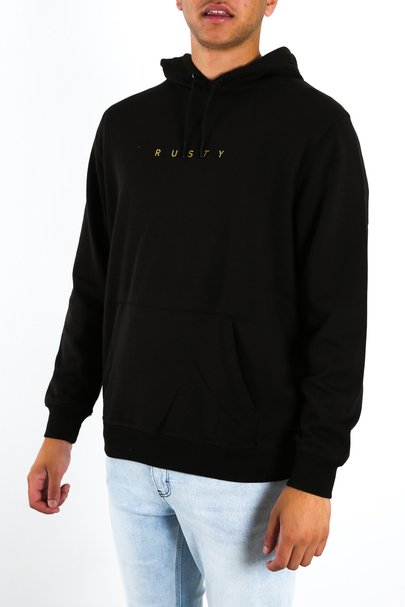 Short Cut Hooded Fleece Black