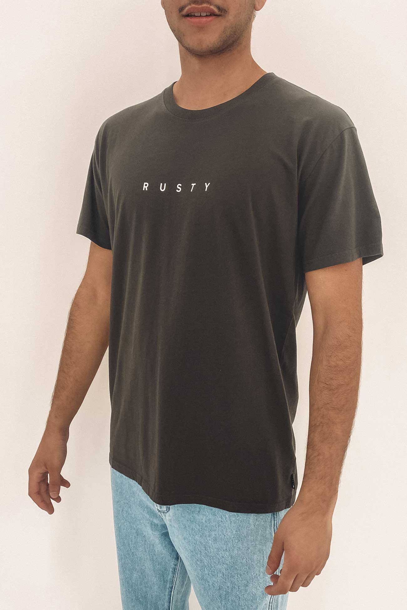 Short Cut Short Sleeve Tee Charcoal