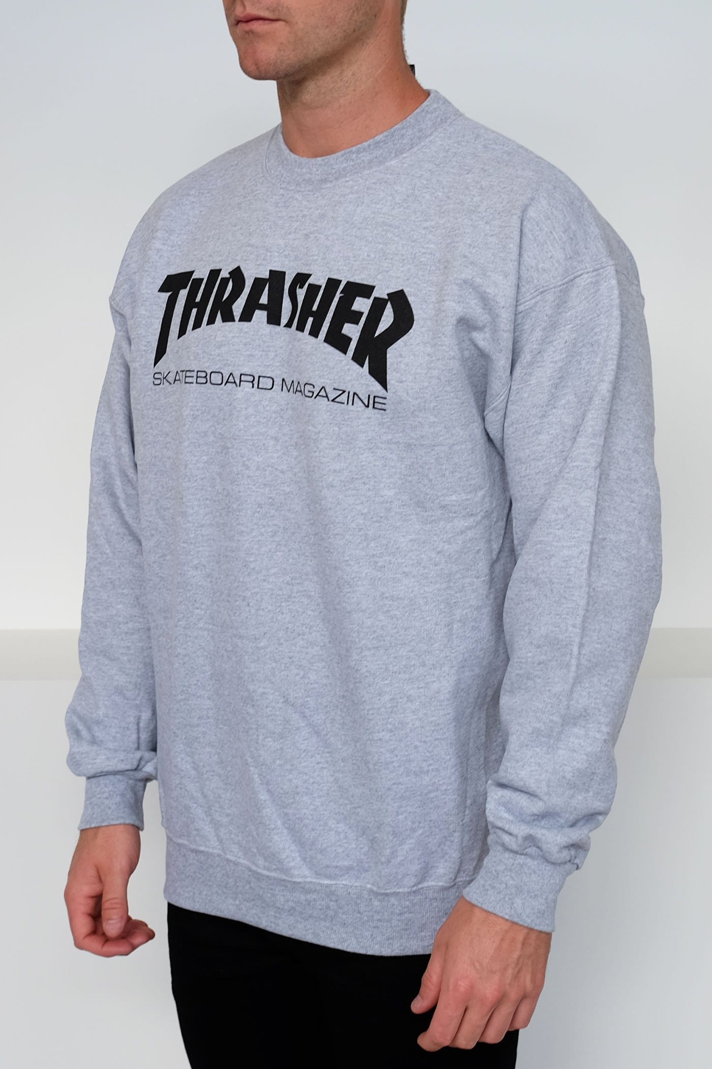 Skate Mag Crew Light Grey Thrasher - Jean Jail
