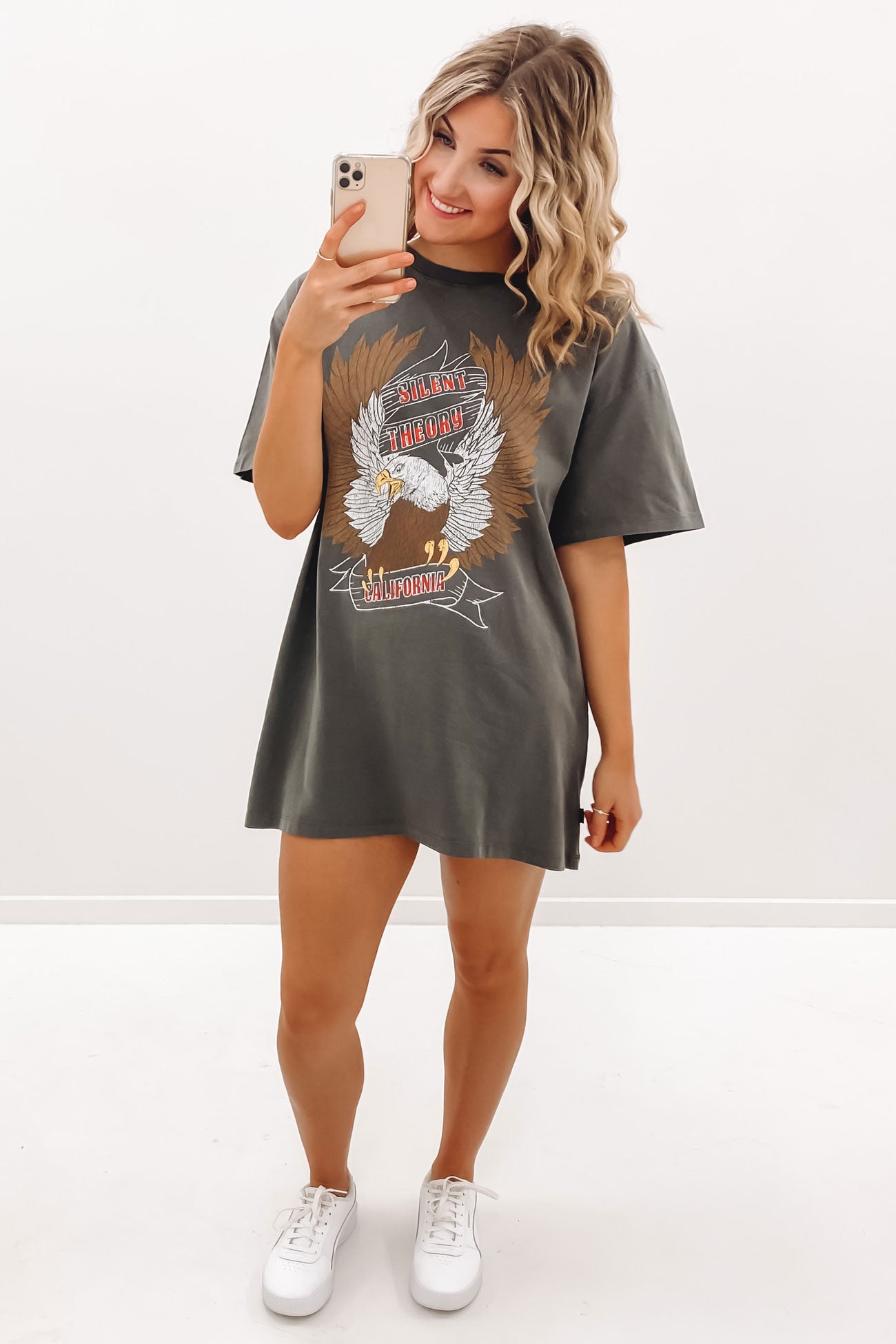 Soar Tee Dress Coal