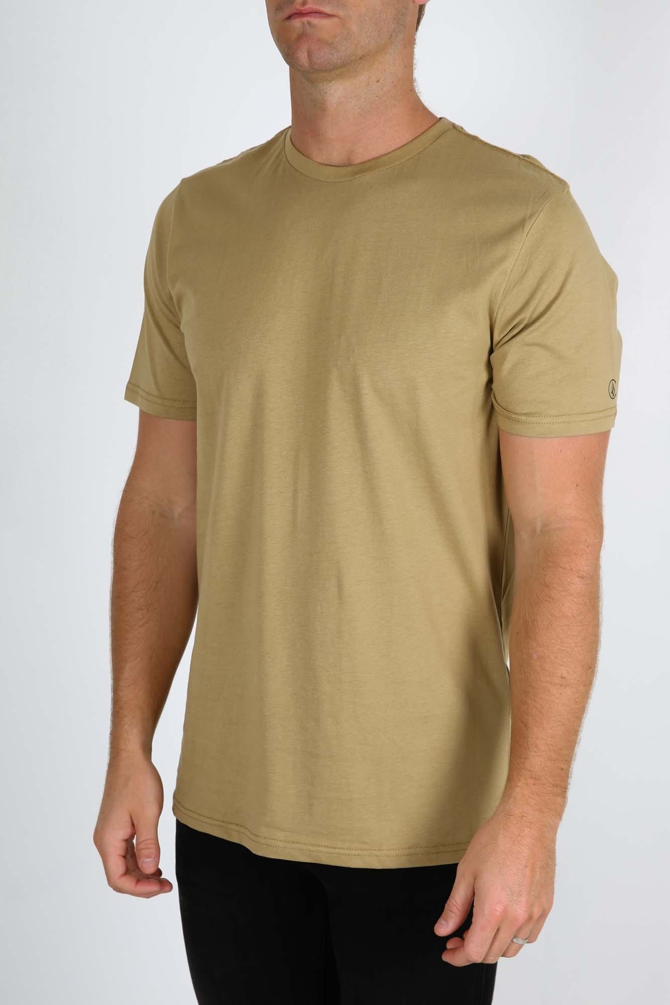 Solid Short Sleeve Tee Sand Volcom - Jean Jail
