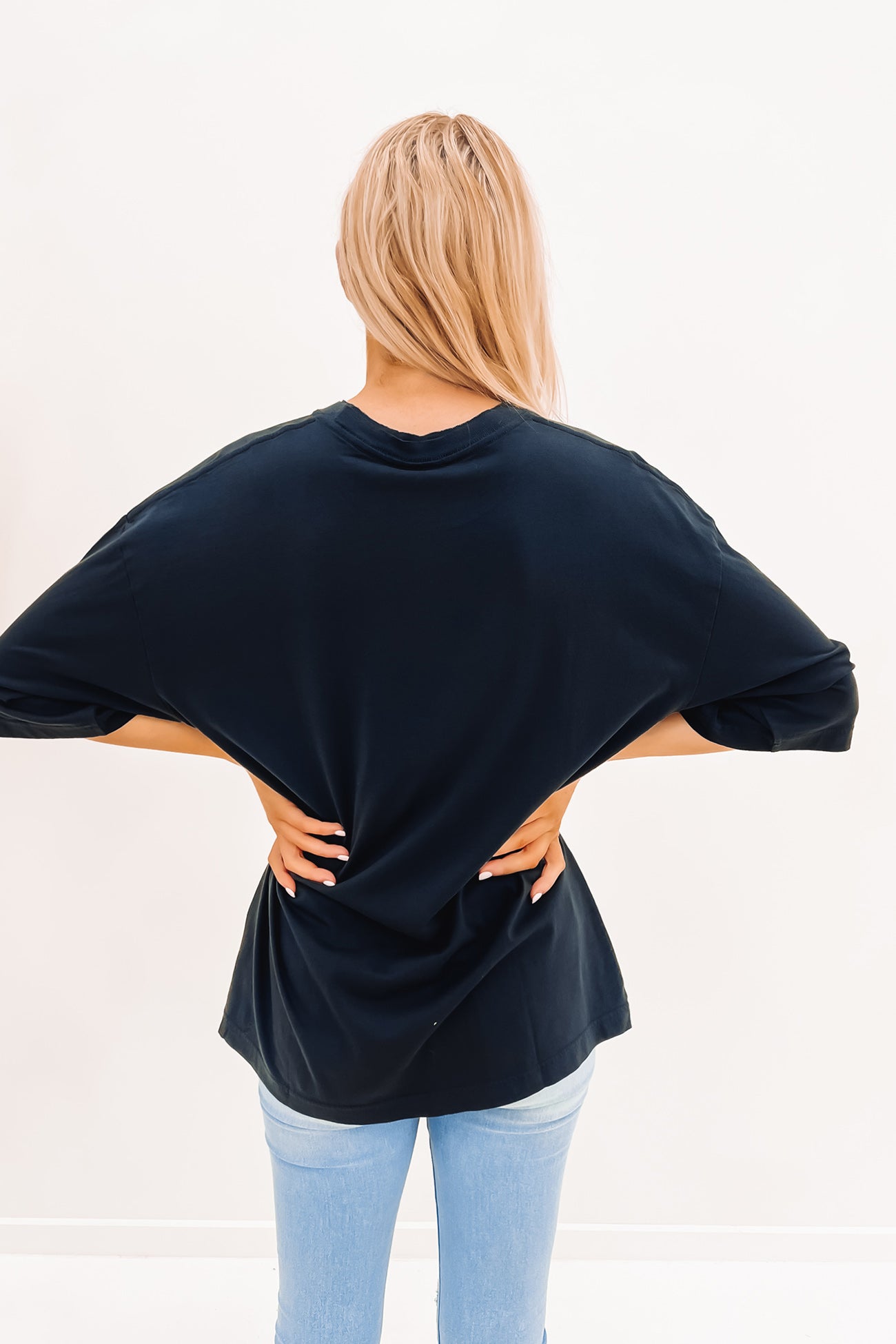 Solvie Recycled Oversized Tee Charcoal