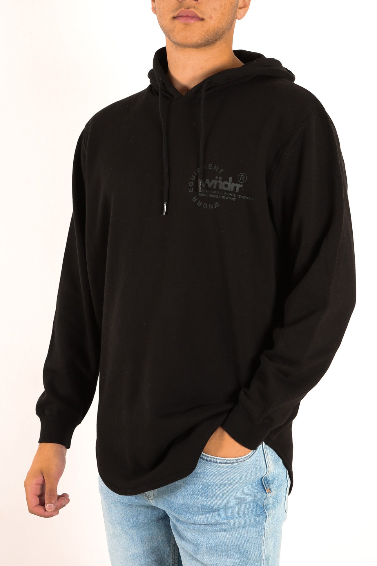 Stage Curved Hood Sweat Black