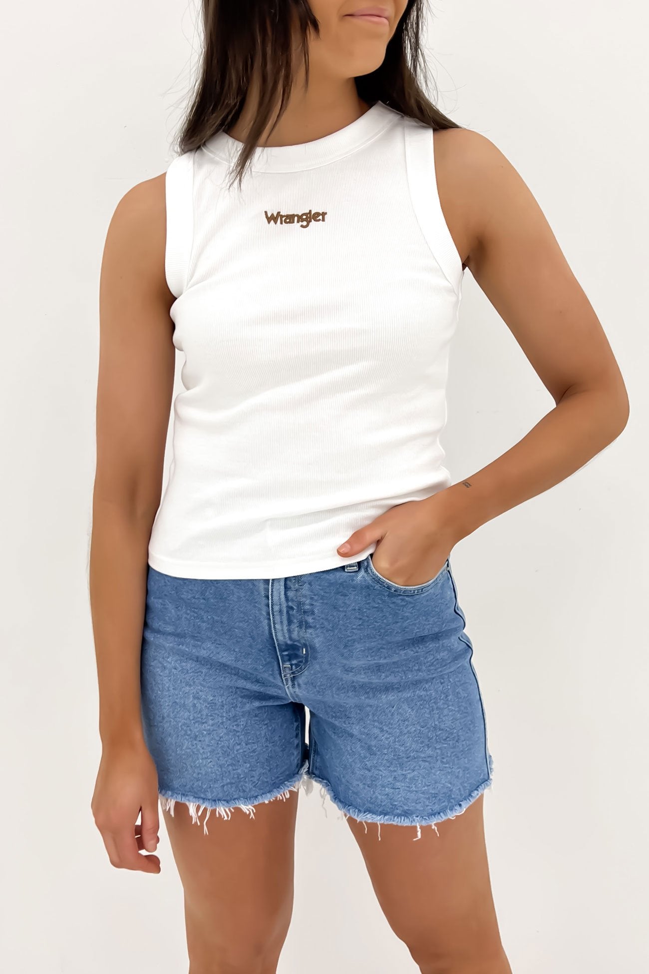 Staple Rib Tank Vintage White