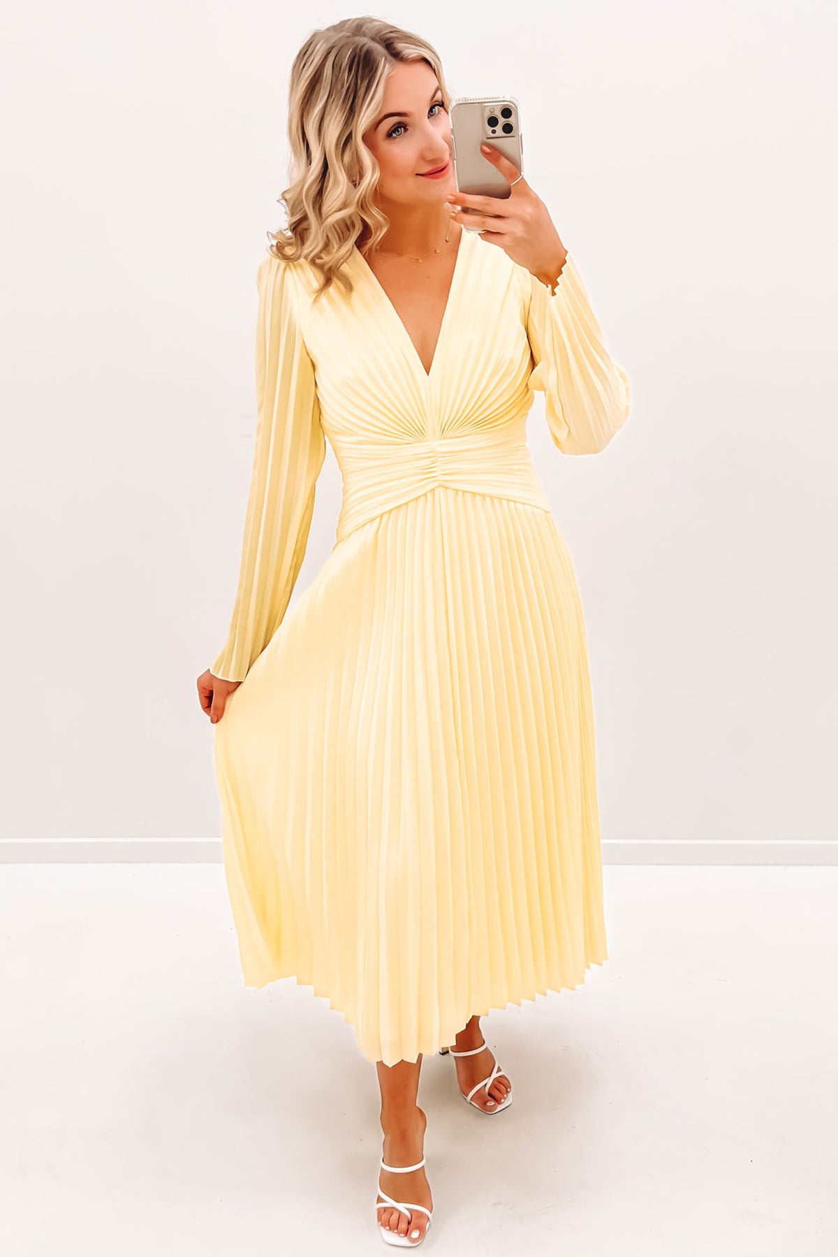 Stars Aligned Midi Dress Lemon Jean Jail