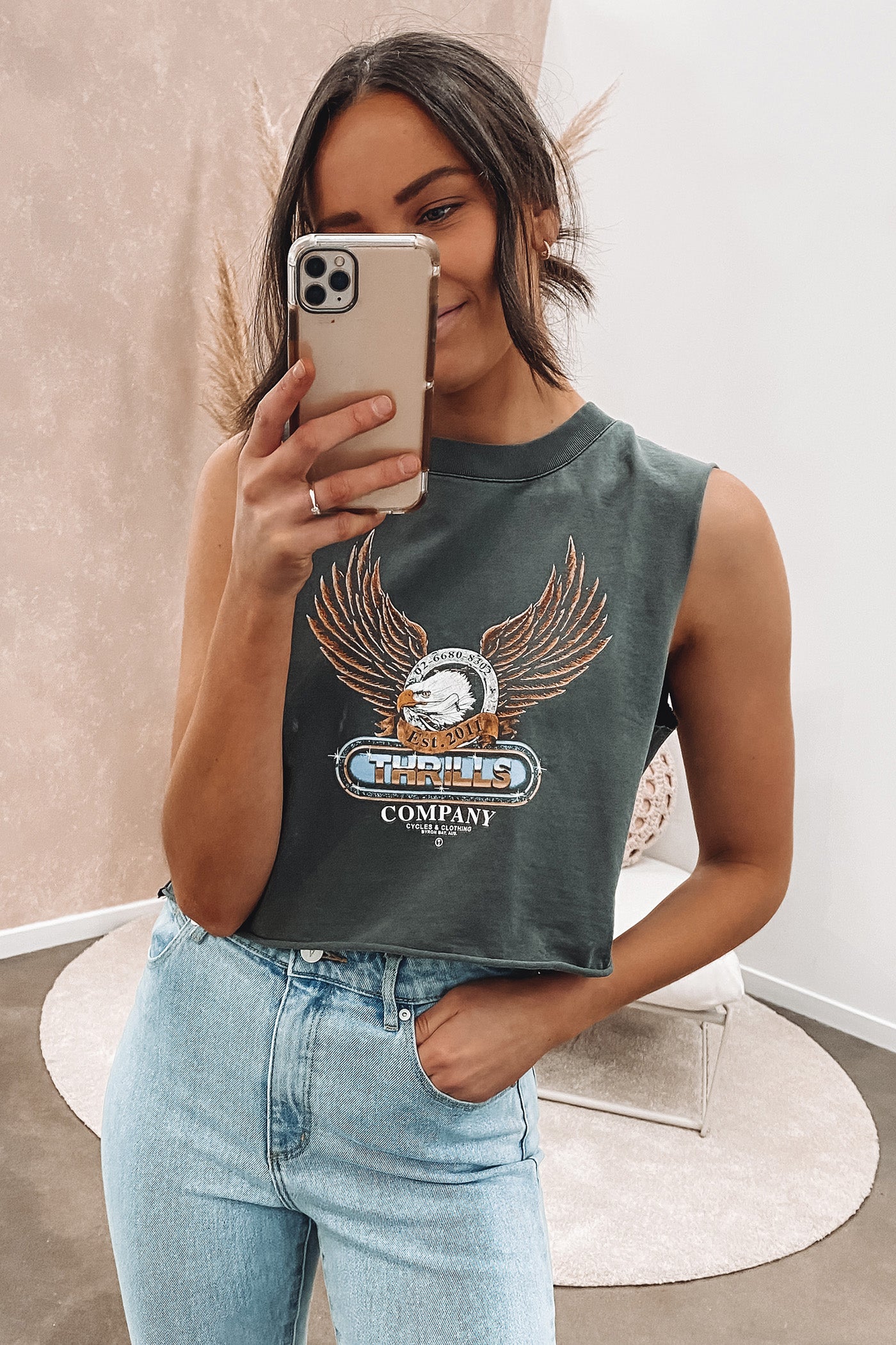 Steadfast Crop Muscle Merch Black