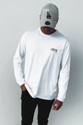 Stussy Design Long Sleeve Tee Solid White