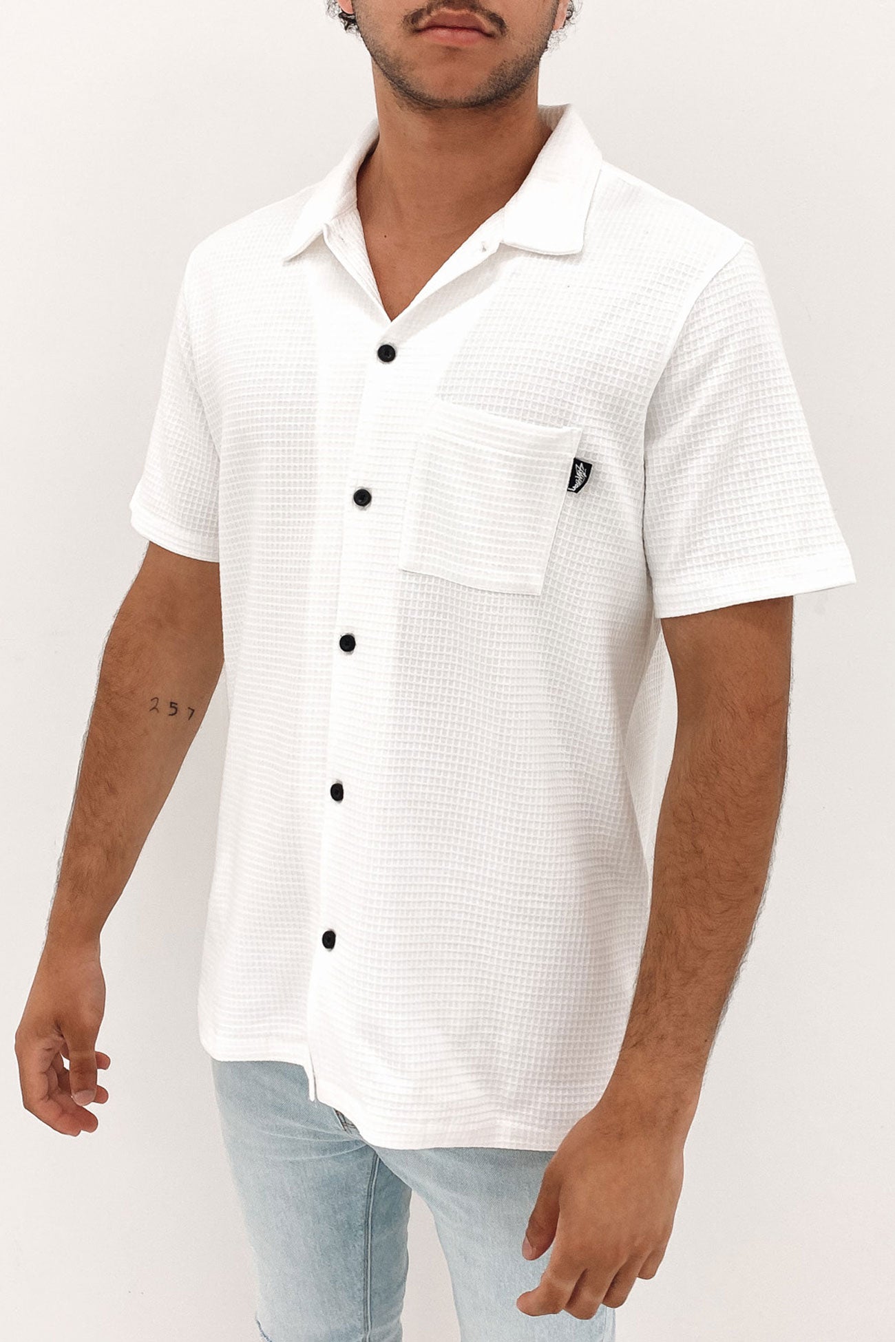 Stussy Waffle Shirt White