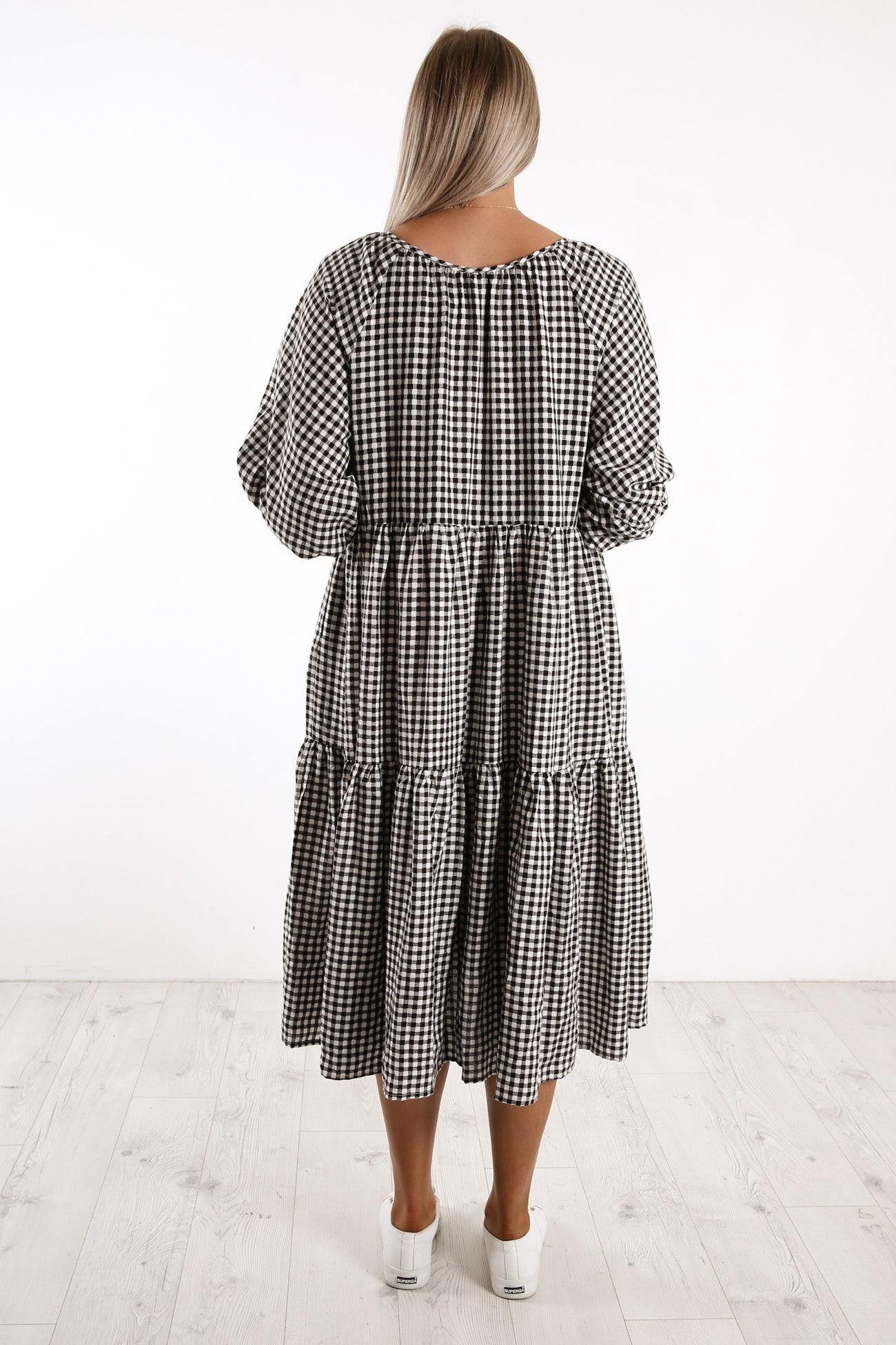 Sunset Lover Dress Gingham Black