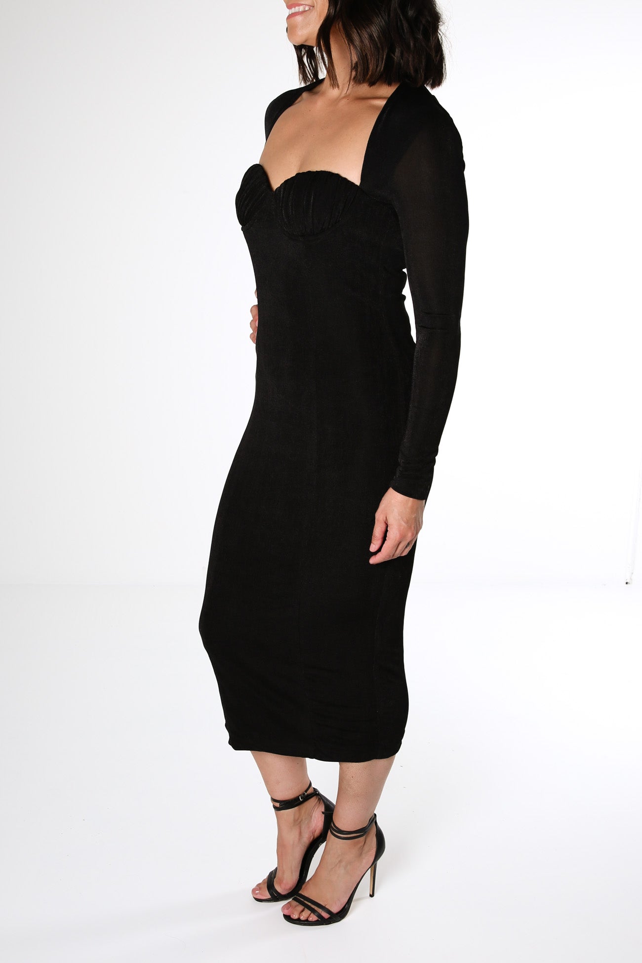 Tara Midi Dress Black