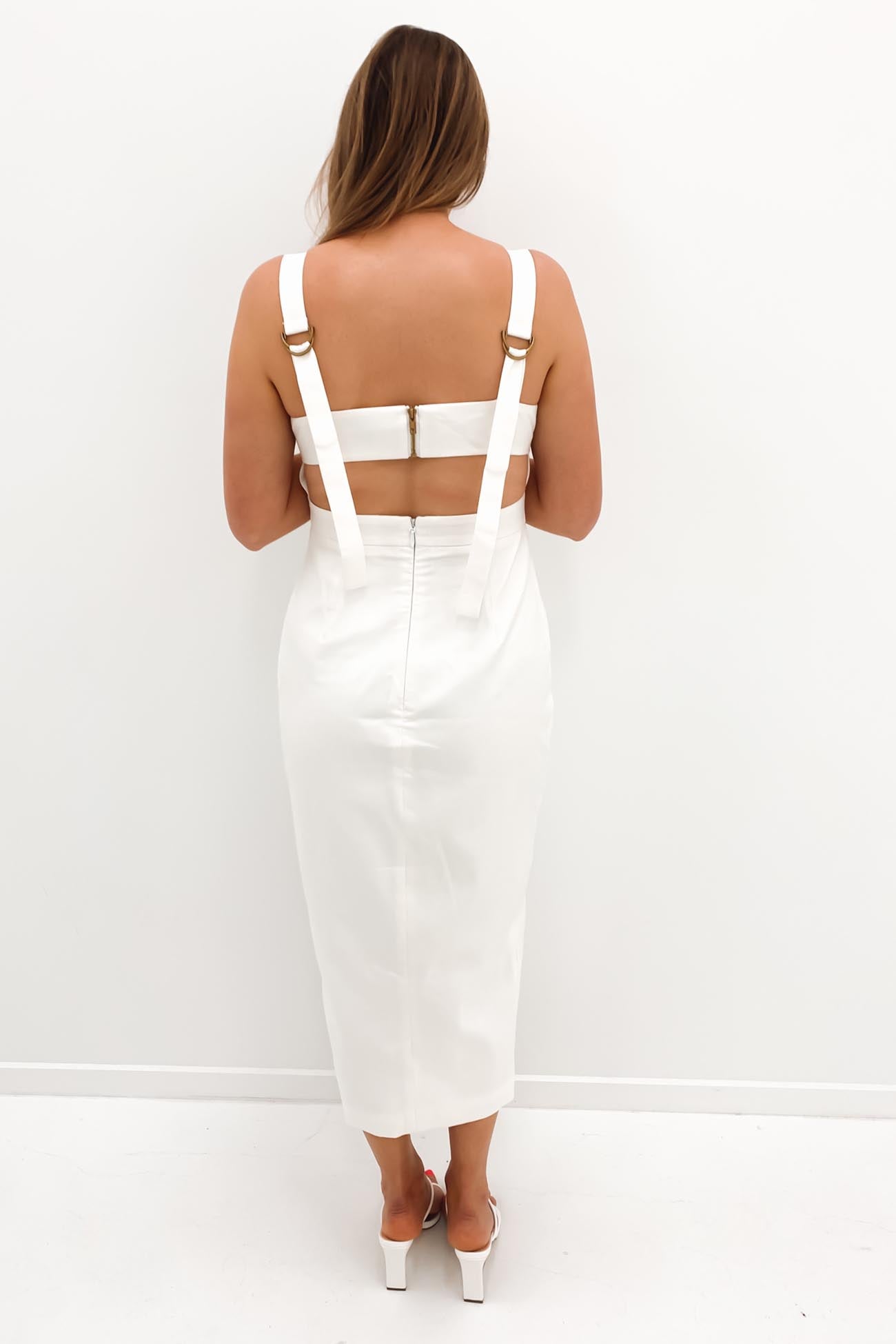 The Intuition Midi Dress White