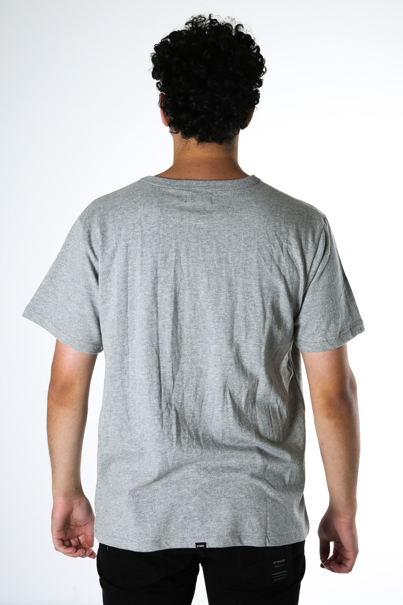 Thrills Stencil Merch Fit Tee Grey Marle