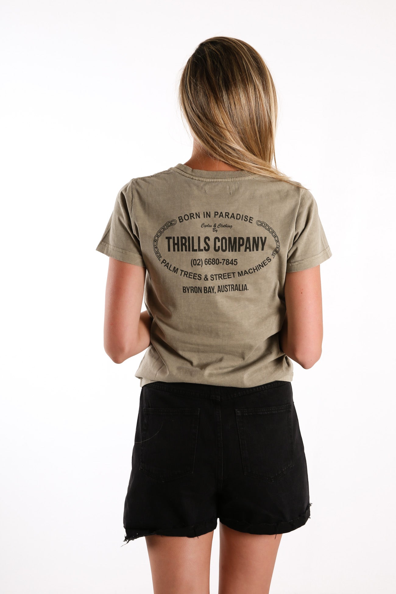 Thrills Garage Band Tee Army Fade