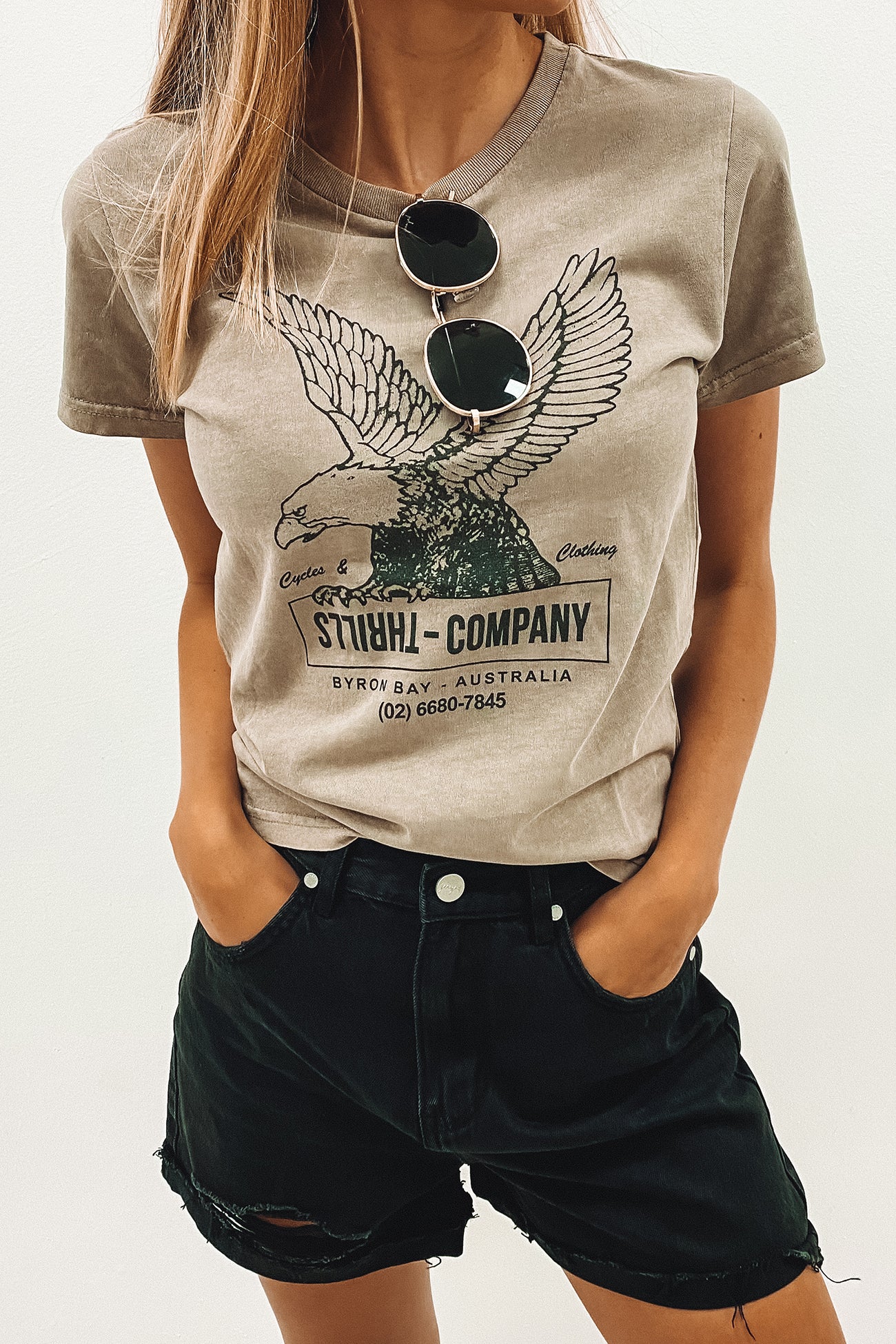 Thrills Garage Band Tee Army Fade