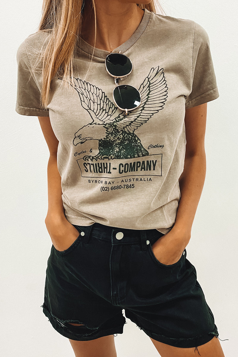 Thrills Garage Band Tee Army Fade