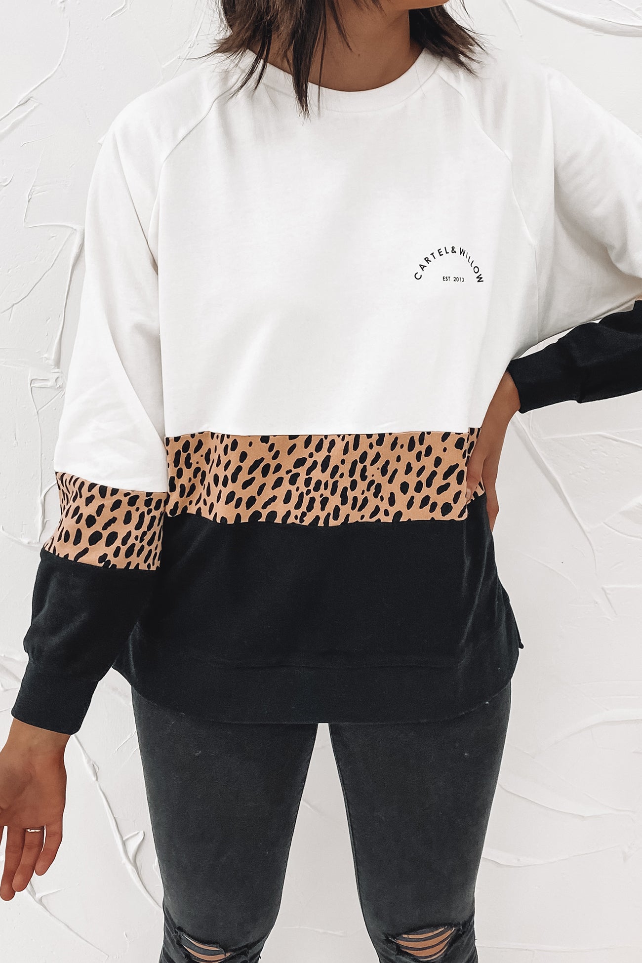 Tilly Sweater Toffee Leopard