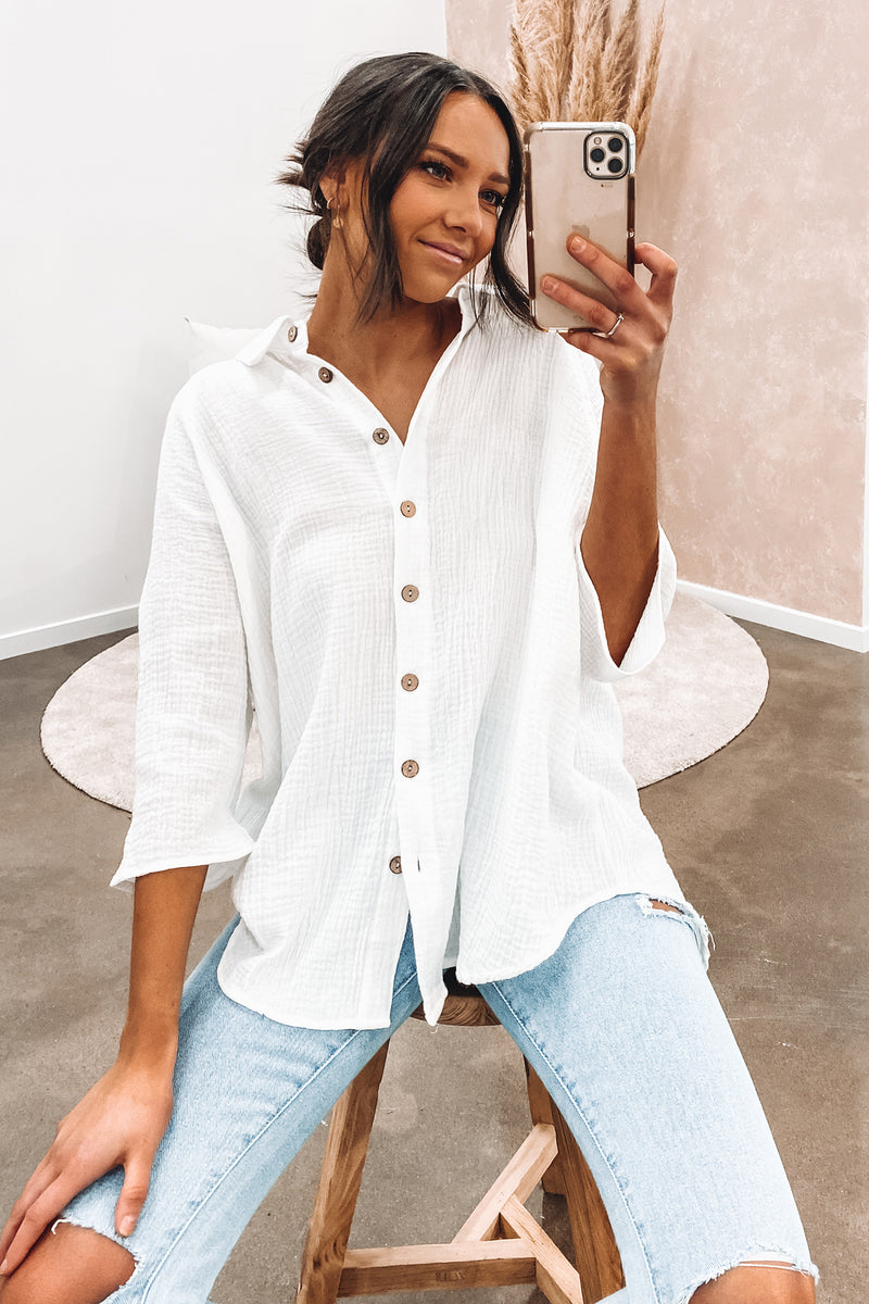 Toby Riser White Toby Top White - Jean Jail