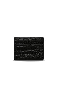 Together For Now Card Wallet Black Croc Emboss