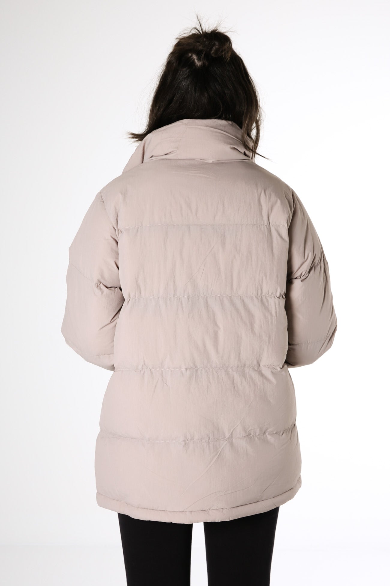 Topher Longline Puffer Taupe