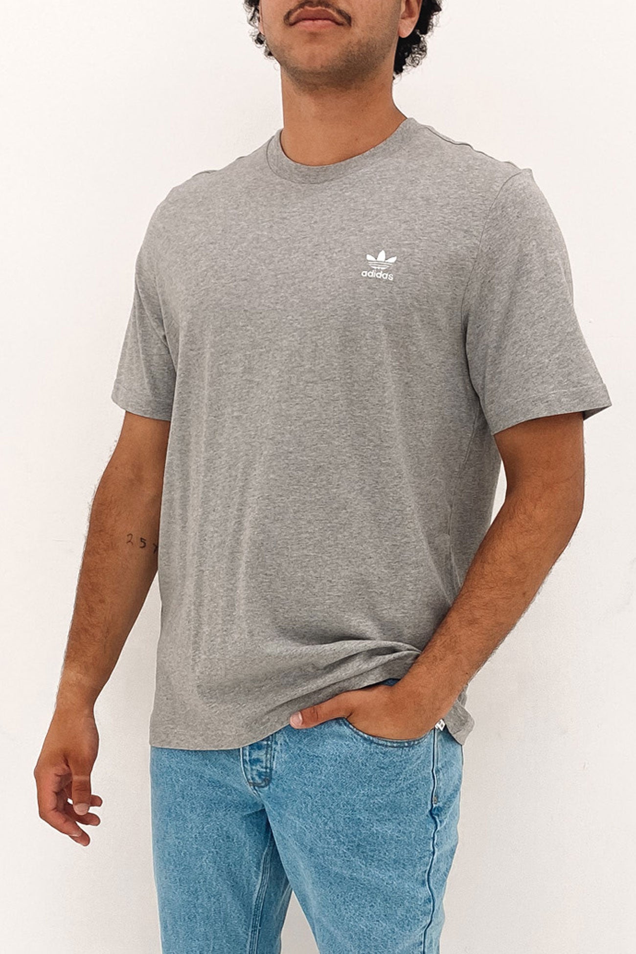 Trefoil Essentials Tee Medium Grey Heather
